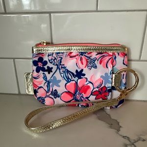 Lilly Pulitzer Zip Top Wallet/Wristlet in Resort White, Party Like A Lobstar!